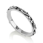 Oxidized Stackable Swirl Band Ring in 925 Sterling Silver by Marina Jewelry